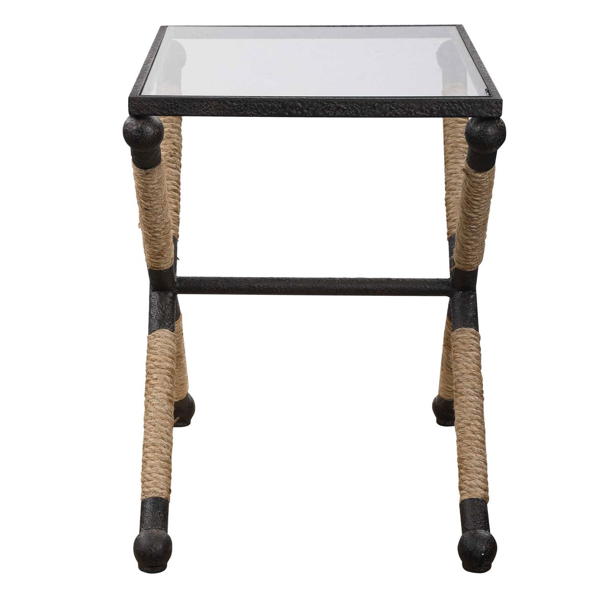 Braddock Coastal Accent Table, Side & End Table by Uttermost, 16.5" width x 22" height x 22" depth View 5