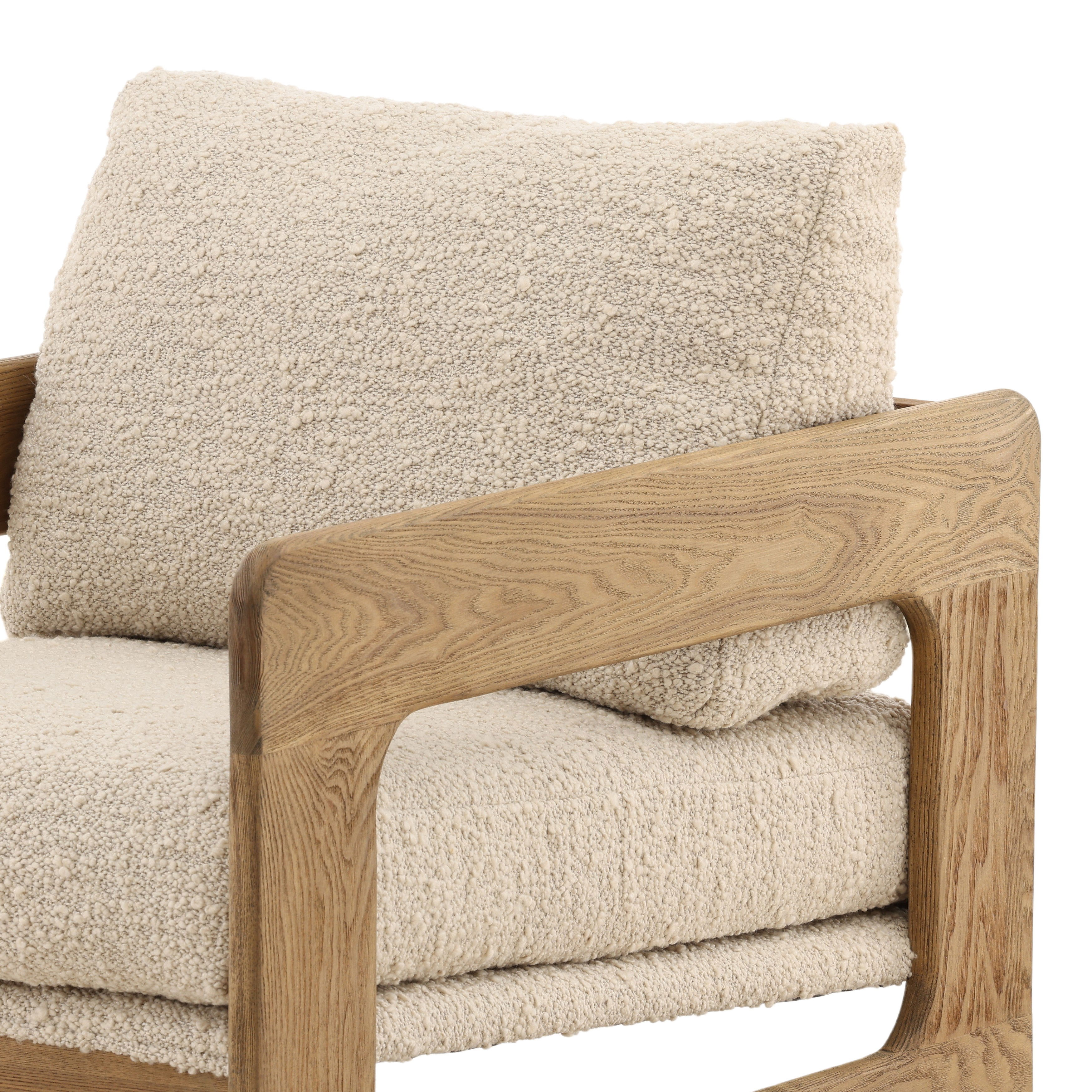 Malia Occasional Chair Birch, Accent Chair by Dovetail, 26" width x 30" height x 33.46" depth View 6