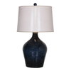 Lamone Blue Glass Lamp, by Uttermost, 1'6" width x 2'7" height x 1'6" depth thumbnail 1