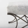 Ayla 55L x 17.6W x 18H Dark Gray Fabric Seat with Dark Nickel Metal Frame Bench thumbnail 7