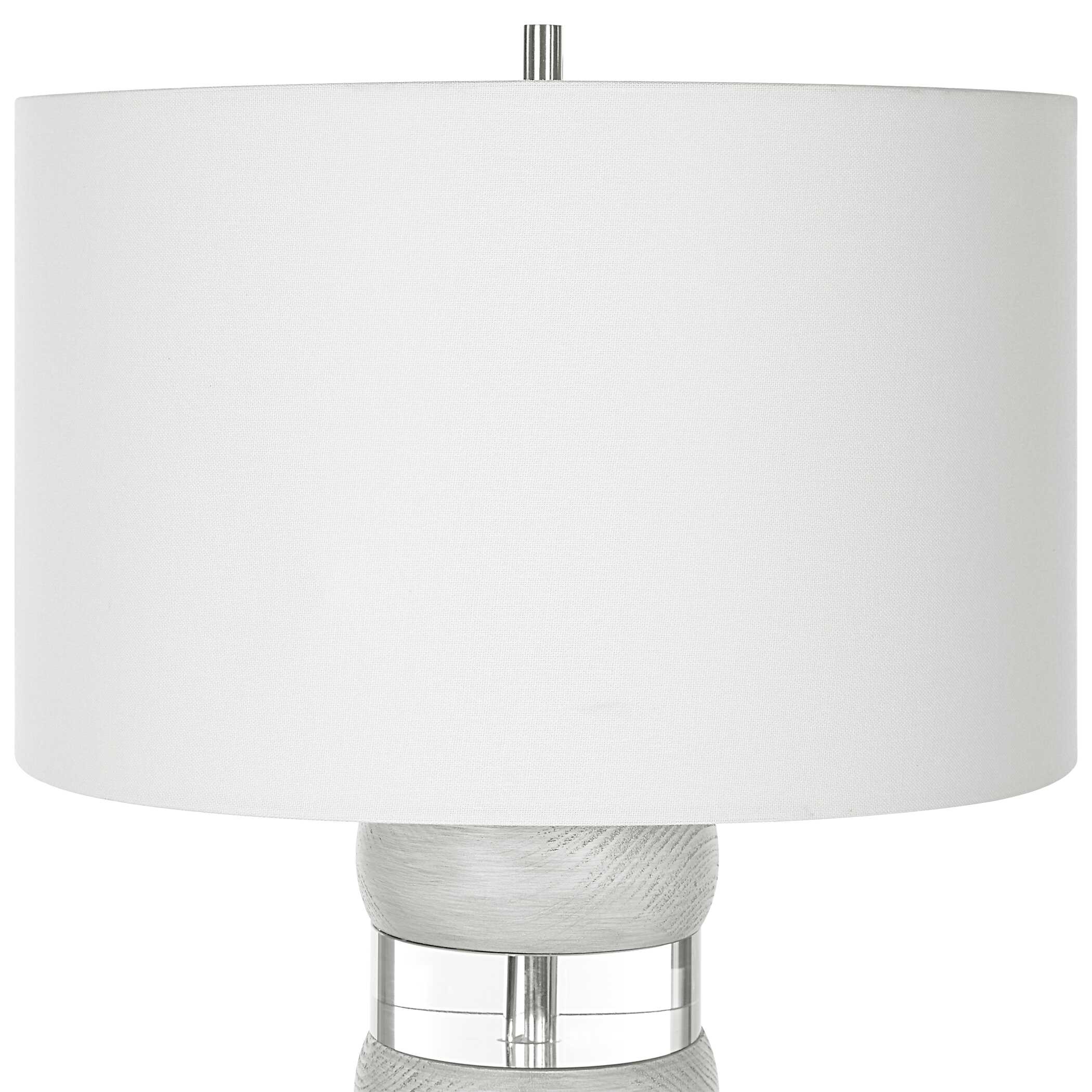 Band Together Crystal & Wood Table Lamp large image 