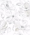 Floral Dreams Grey Peel & Stick Wallpaper thumbnail 0