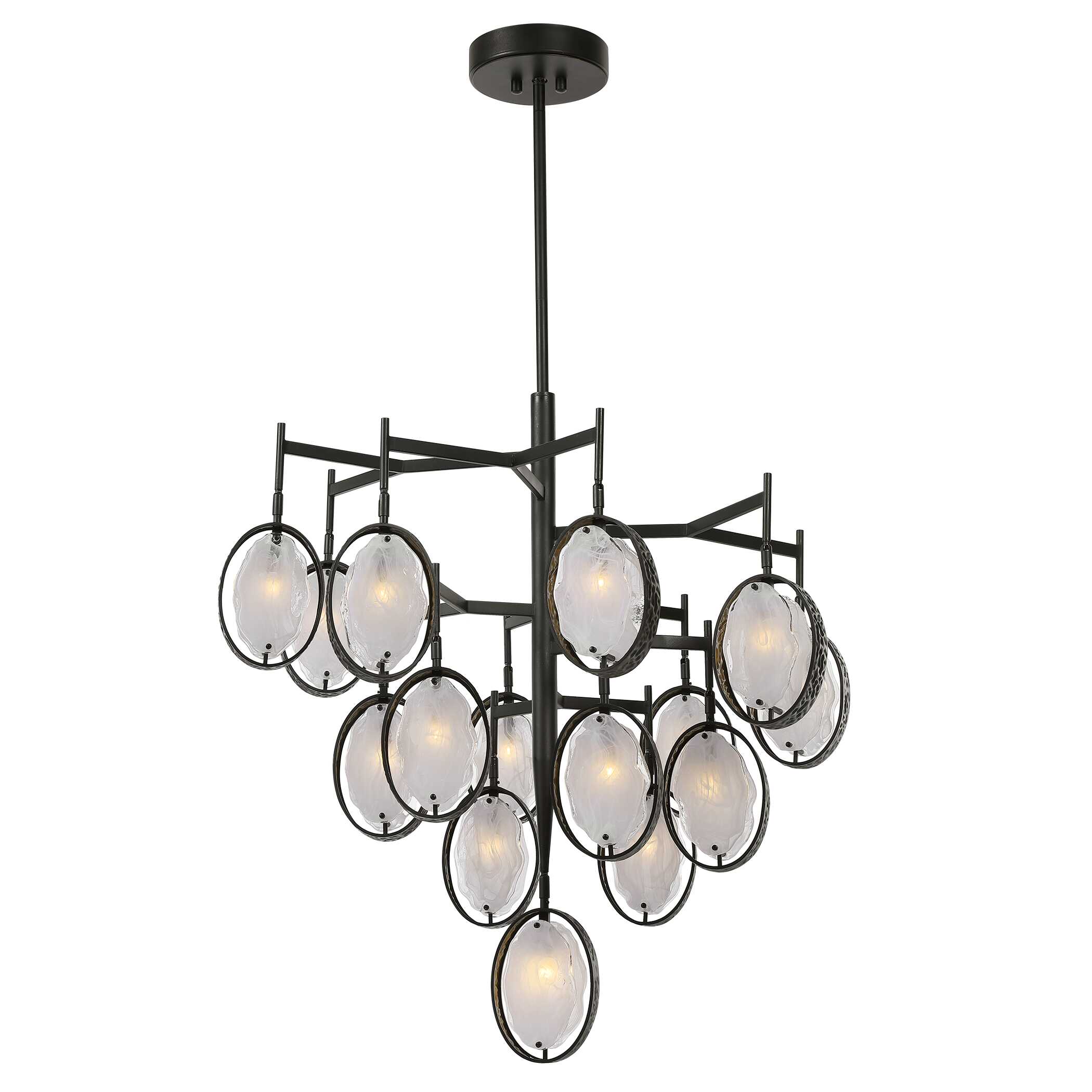 Maxin 15 Light Large Bronze Chandelier, Ceiling Light by Uttermost, 36.25" width x 39" height x 36.25" diameter x 36.25" depth View 5