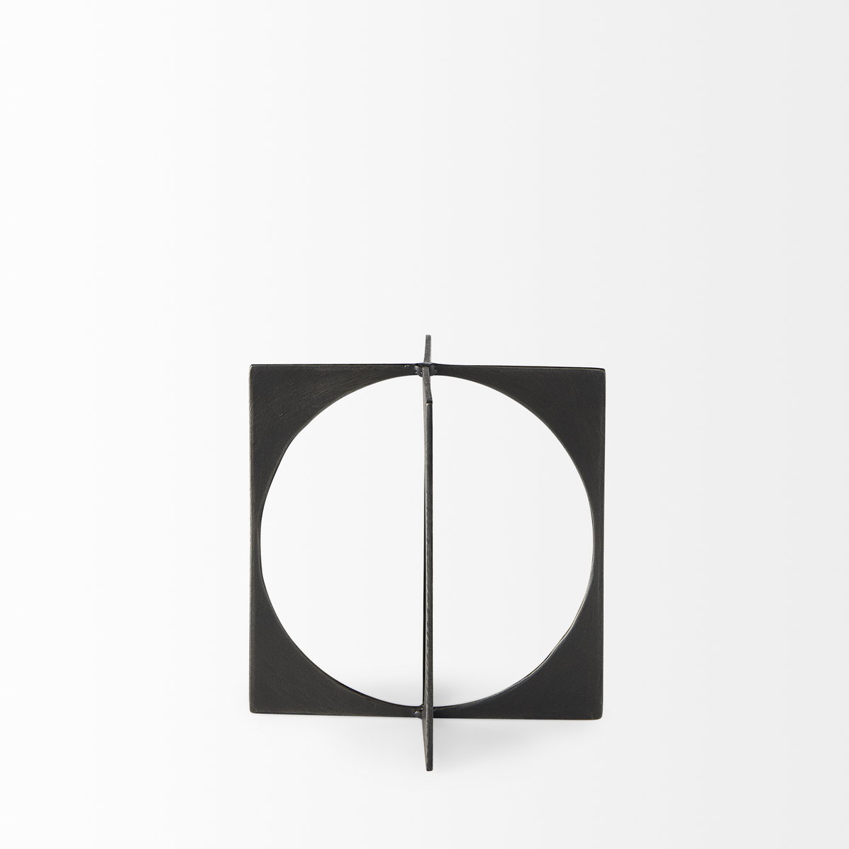 Lima Gunmetal Gray Metal Small Decorative Object, by Mercana, 6" length x 6" width x 6" height View 4