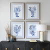 Shibori Coral Framed Prints Set/4, Art by Uttermost, 26.25" width x 32.25" height x 1.75" depth thumbnail 2