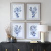 Shibori Coral Framed Prints, Set/4 thumbnail 1