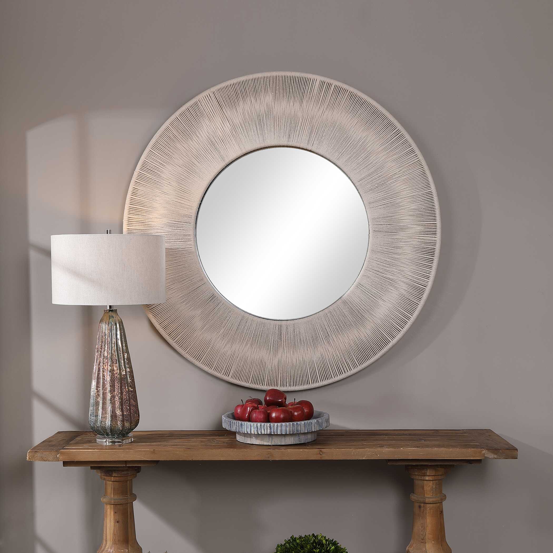 Sailor's Knot Round Mirror, by Uttermost, 51.25" width x 51.25" height x 2.5" depth View 7