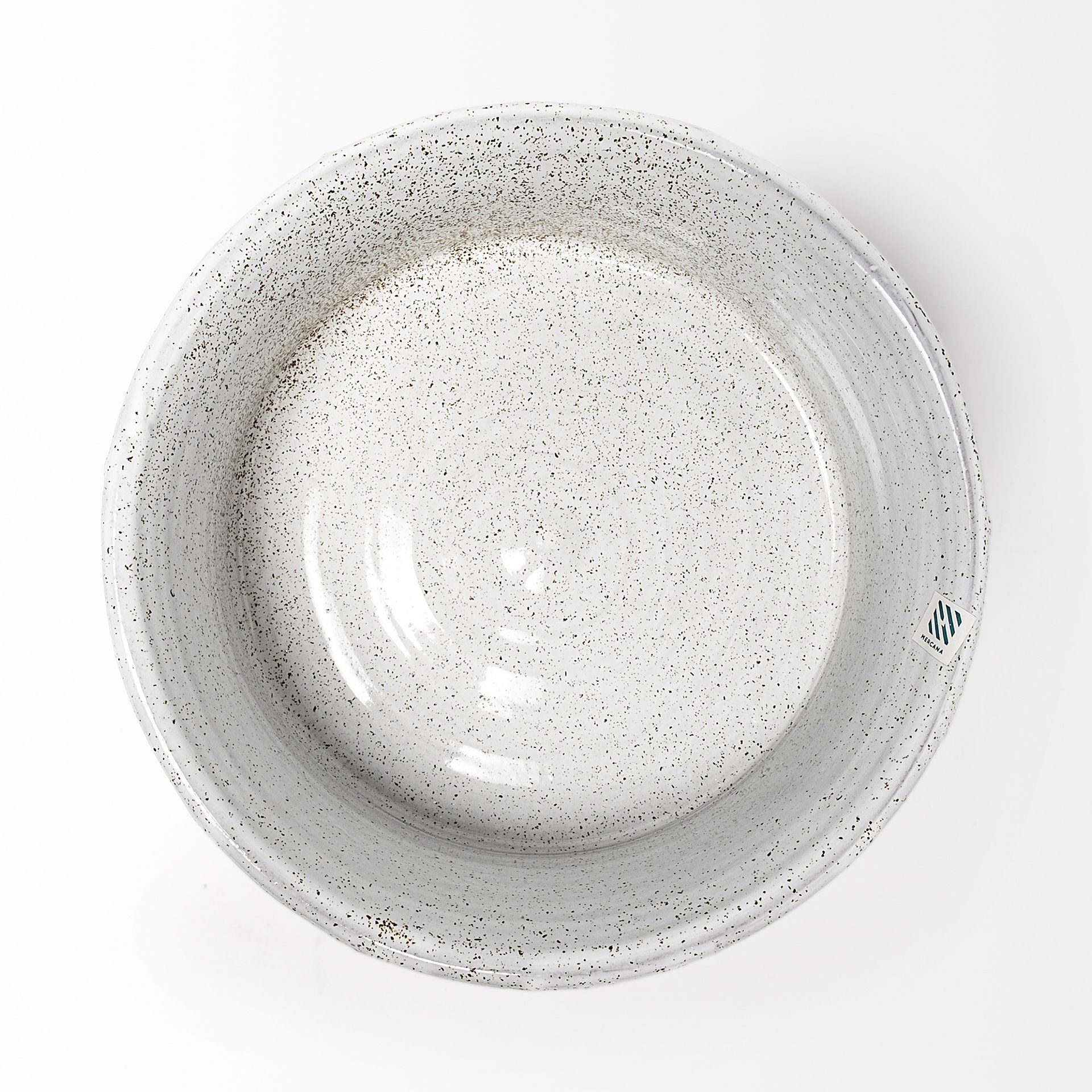 Silone (Small) 9L x 9W White Ceramic Bowl, Decorative Bowl by Mercana, 9.45" length x 9.45" width x 3.15" height View 4