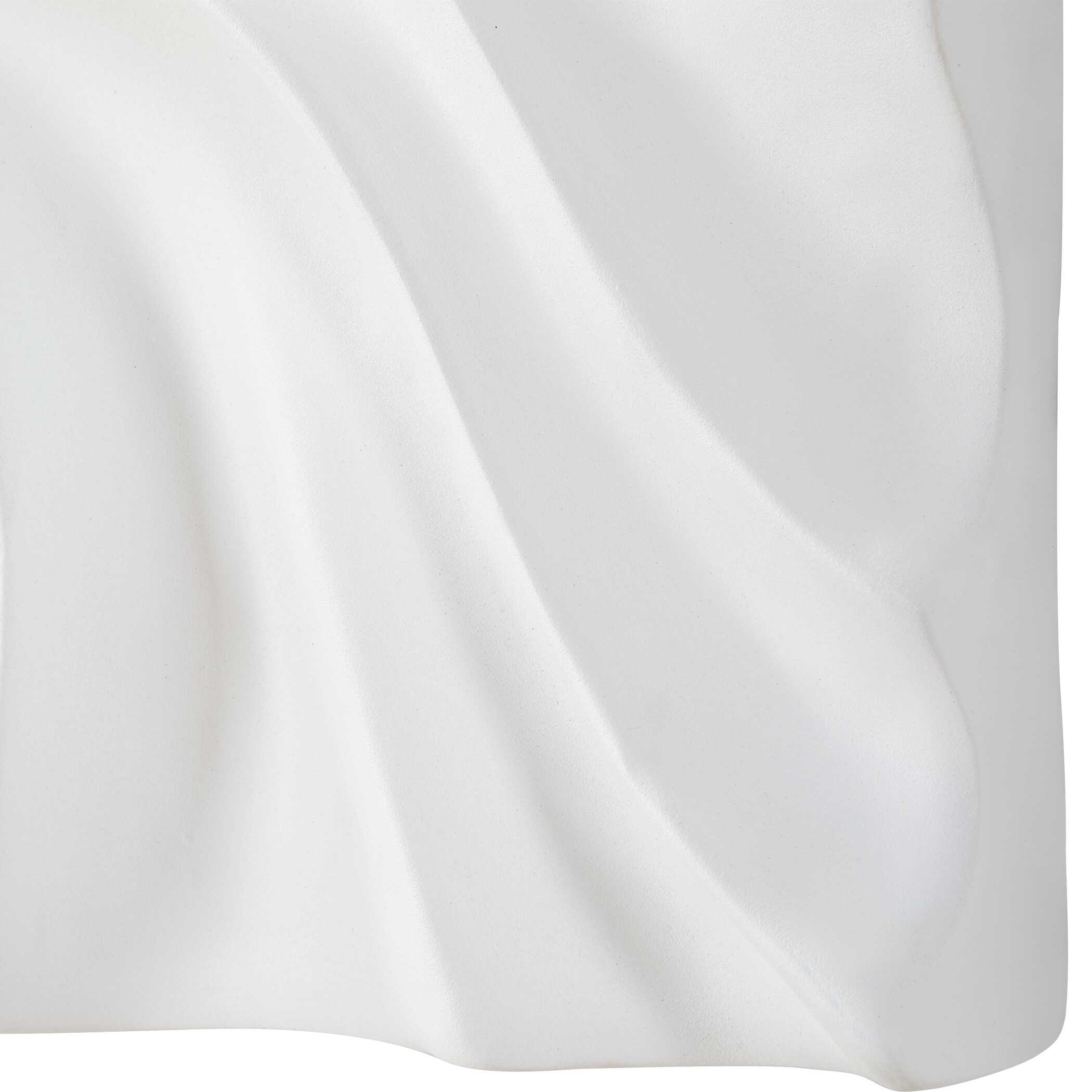 Snowdrift Sculpted White Wall Decor Set/4, Sculptural Wall Art by Uttermost, 15.25" width x 15.25" height x 3" depth View 7