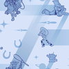 Disney & Pixar Toy Story 4 Retro Blue Wallpaper, by York Wall, 33' length x 1'8.5" width x 0.02" depth thumbnail 1