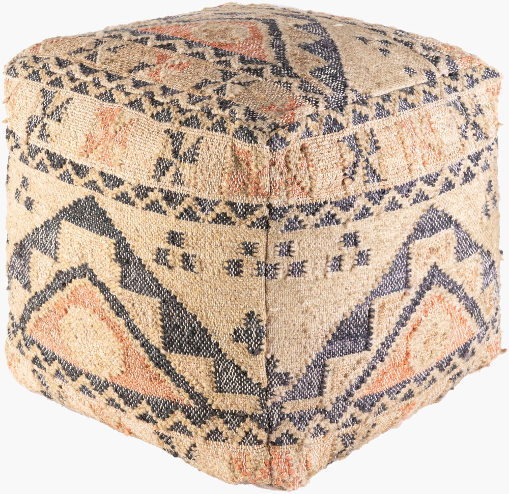 Luanda Pouf, Ottoman by Surya, 18" width x 18" height