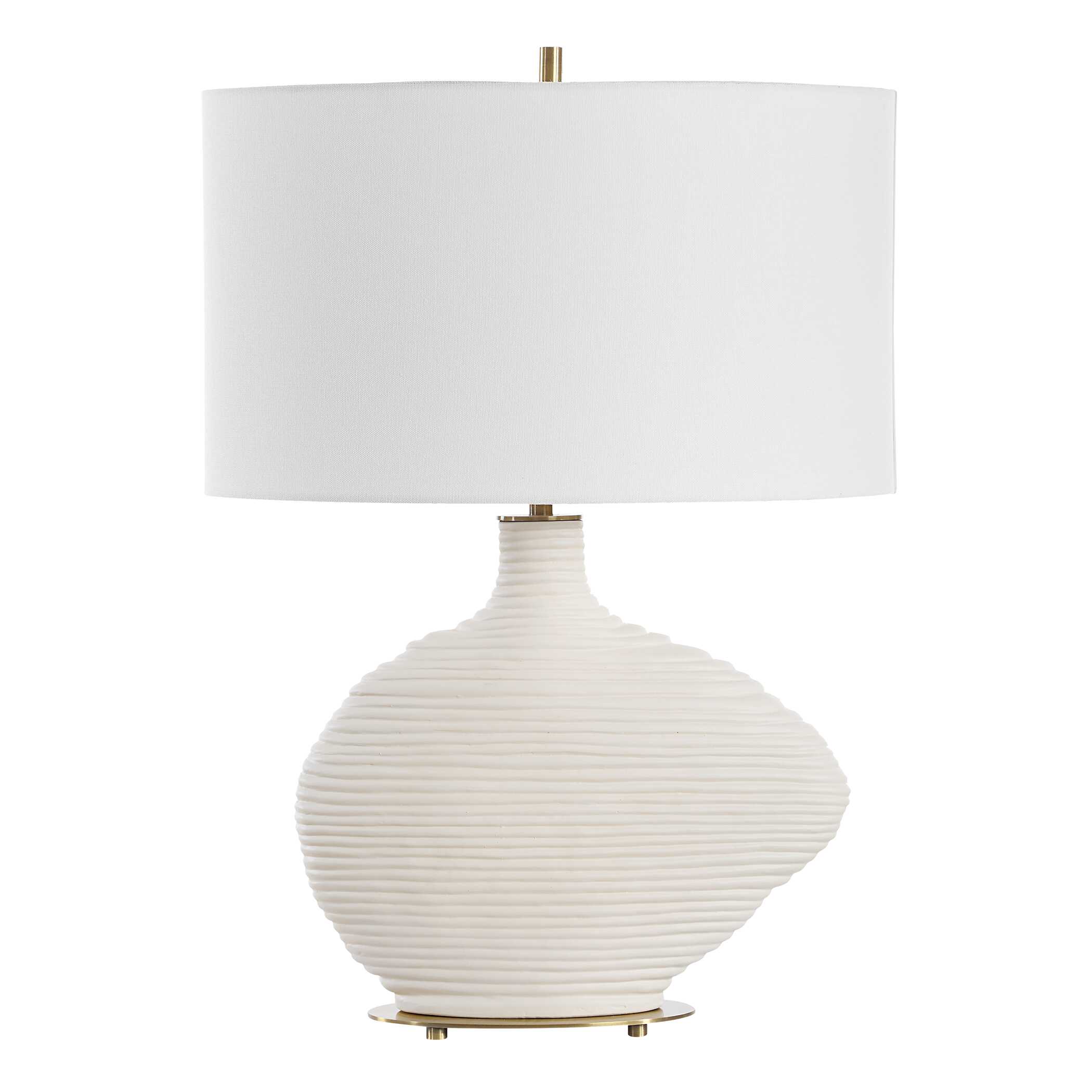 Duostacked Ceramic Table Lamp, by Uttermost, 14.5" width x 24.25" height x 4.25" depth View 6