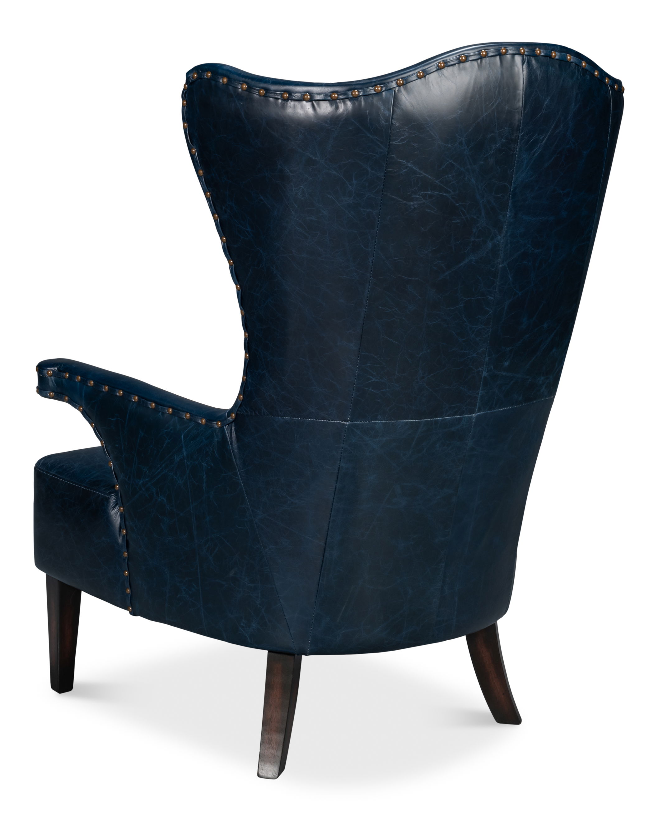 Drake Distilled Leather Chair, Blue large image 