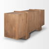 Eula Medium Brown Wood 4-Door Sideboard, Sideboards & Buffet by Mercana, 78" length x 18.5" width x 30" height thumbnail 7