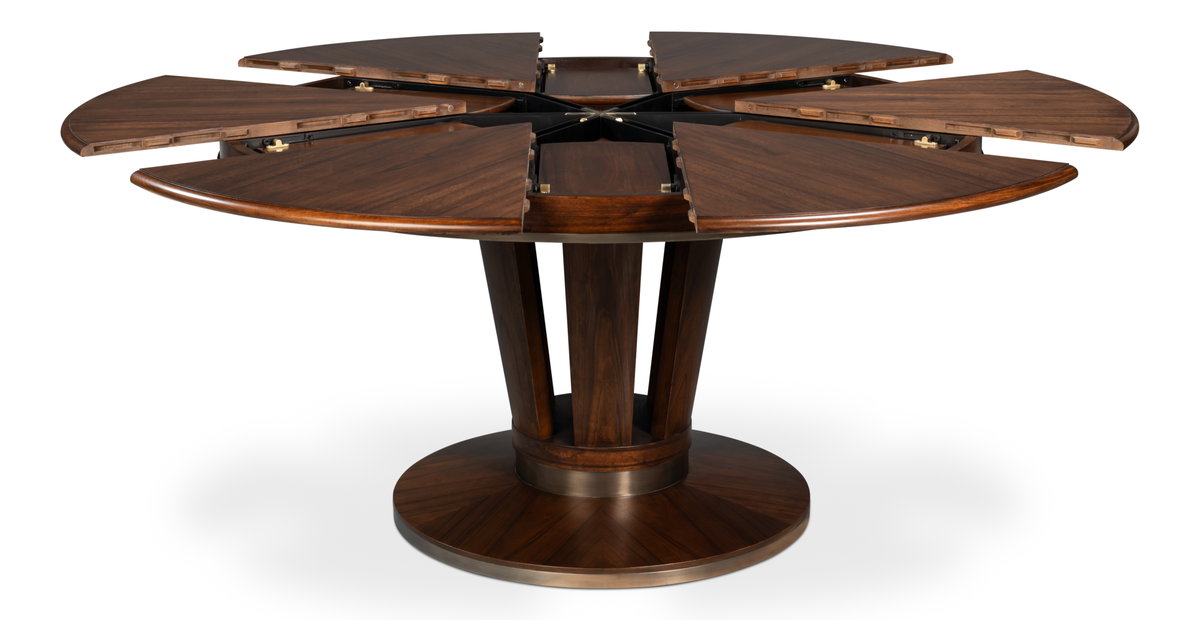 Soho Jupe Dining Table  Medium, by Sarreid, 4'7" length x 4'7" width x 2'6" height View 2