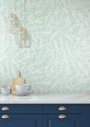 Rainforest Canopy Aqua Wallpaper, by York Wall, 27' length x 2'3" width x 0.02" depth thumbnail 3