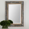 Bozeman Distressed Blue Mirror thumbnail 1
