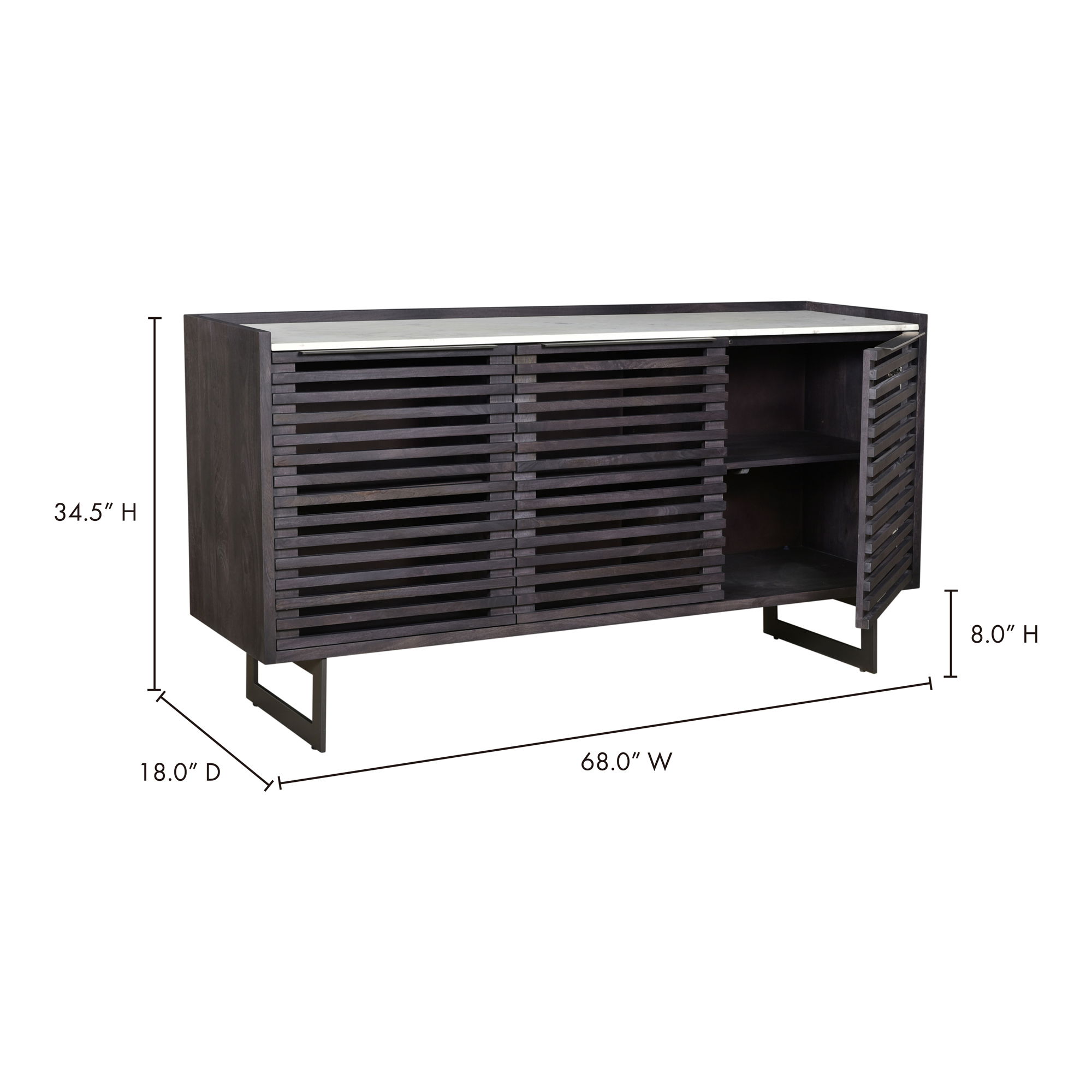 Paloma Sideboard Charcoal Grey large image 