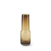 Amrita  Golden Brown Glass Vase, by Mercana, 4.13" length x 4.13" width x 11.89" height thumbnail 1
