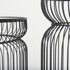 Shani Set of 2 Round, Black Metal with Glass, Accent Tables, Side & End Table by Mercana, 19" length x 19" width x 20.25" height thumbnail 5