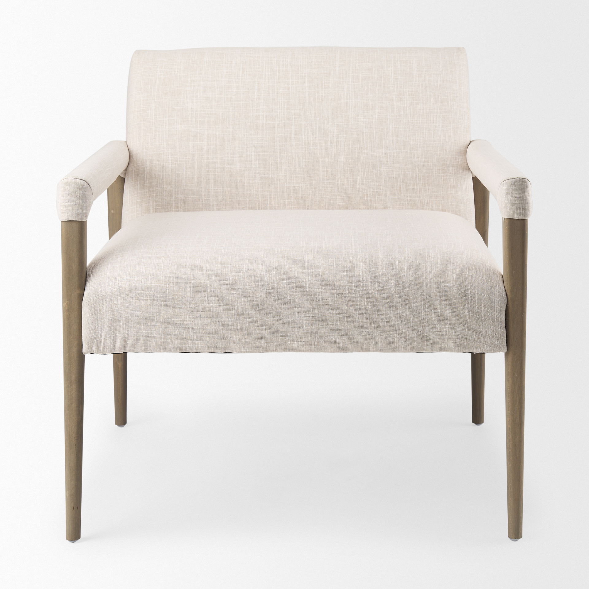 Palisades Cream Upholstery with Solid Wood Accent Chair large image 