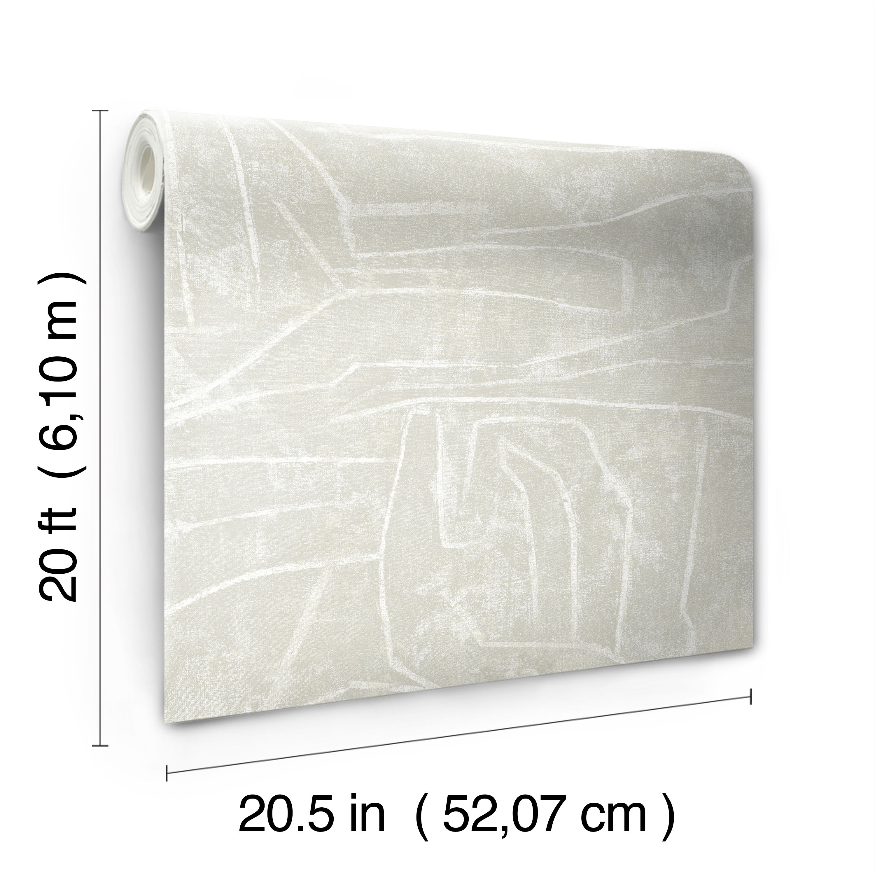 Urban Chalk Beige Peel & Stick Wallpaper large image 