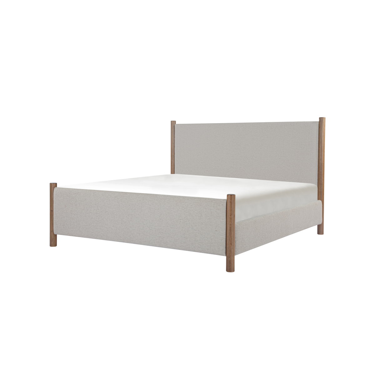 Warren King Bed Beige, by Moe's Home, 80.5" width x 52" height x 85.8" depth View 2