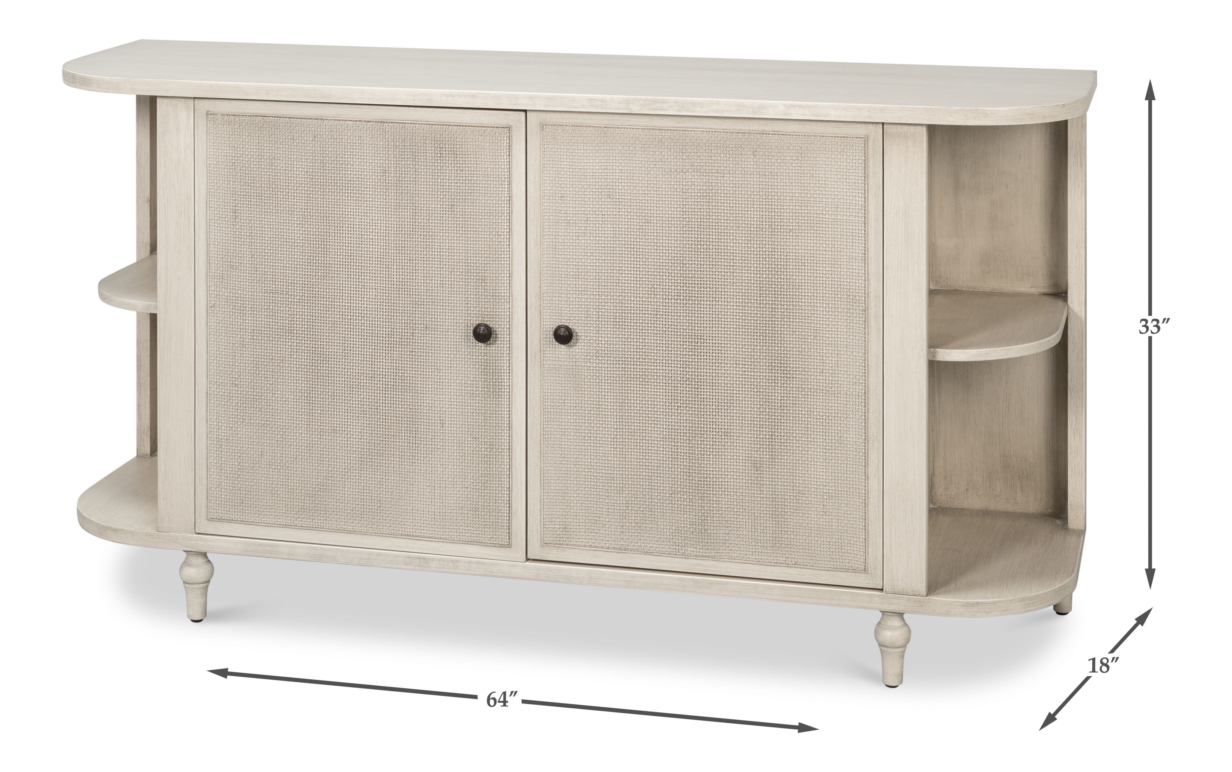 Charity Sideboard, Cabinets & Sideboard by Sarreid, 64" length x 18" width x 33" height View 15
