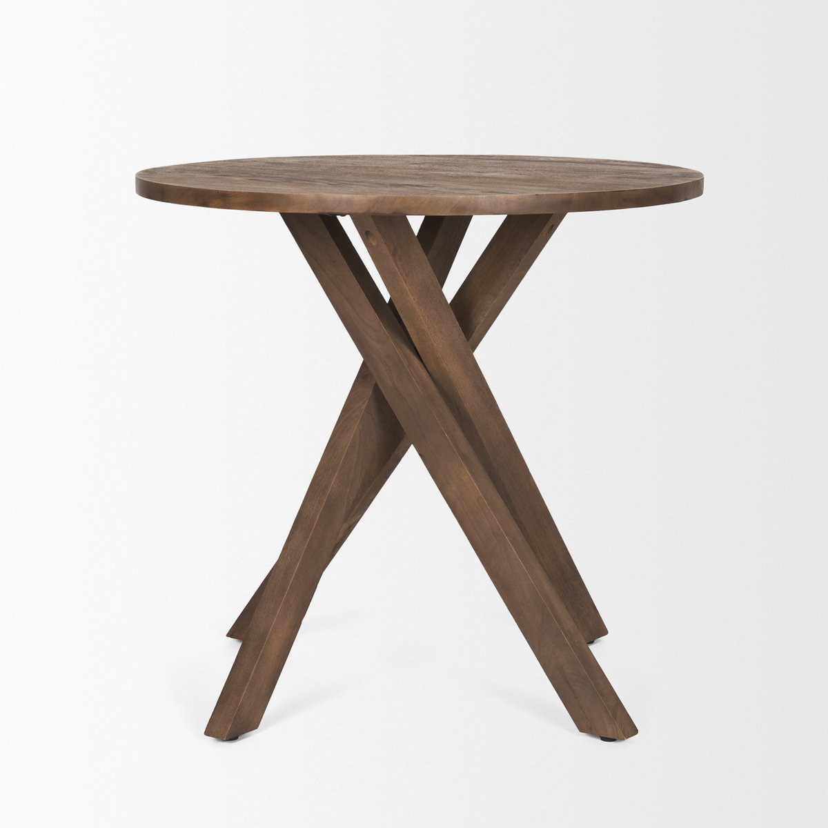 Solana Medium Brown Wood Foyer Table, Side & End Table by Mercana, 32" length x 32" width x 30" height View 6