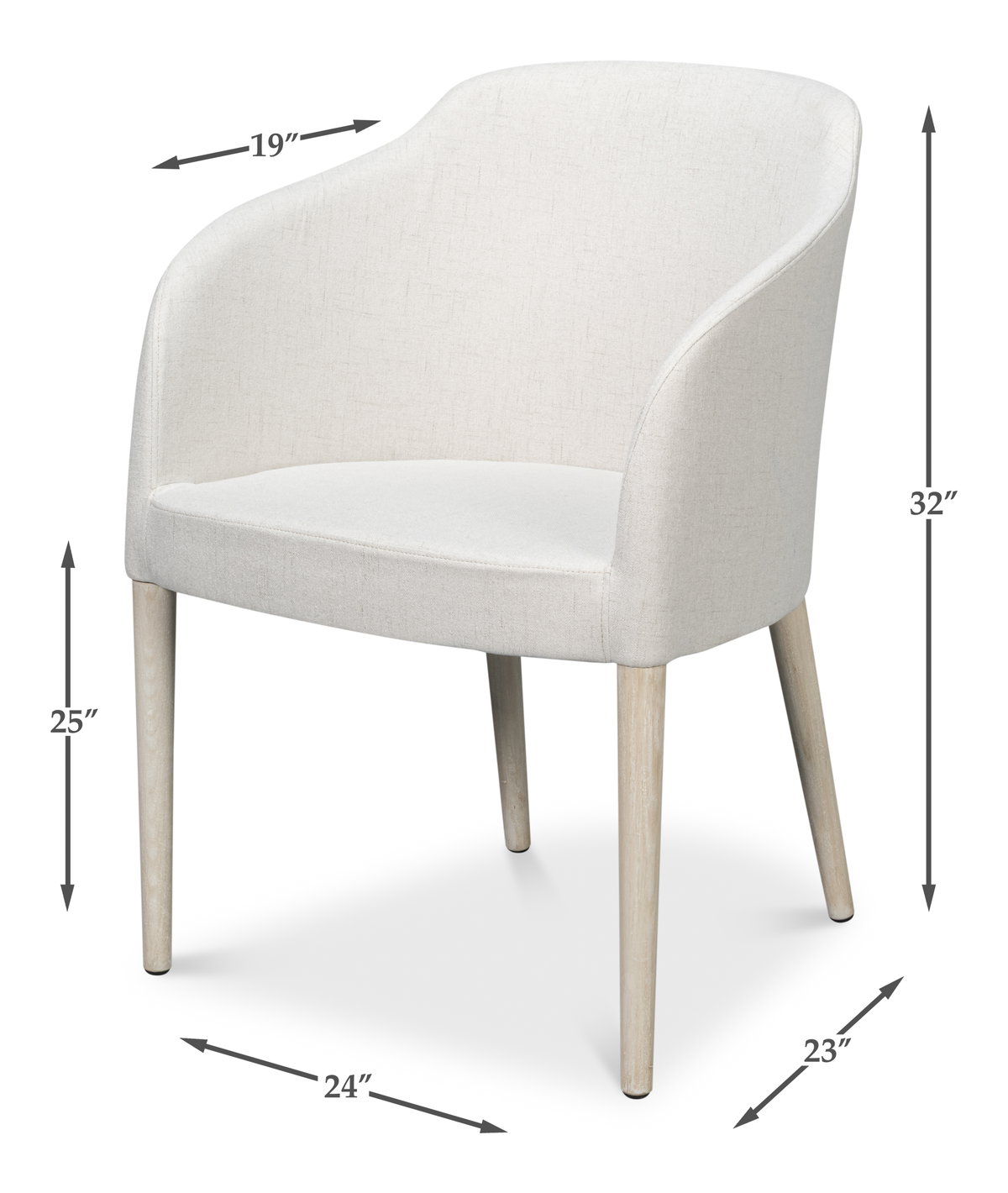 Occasional Contemporary Chair Lime White, by Sarreid, 1'11" length x 2' width x 2'8" height View 13