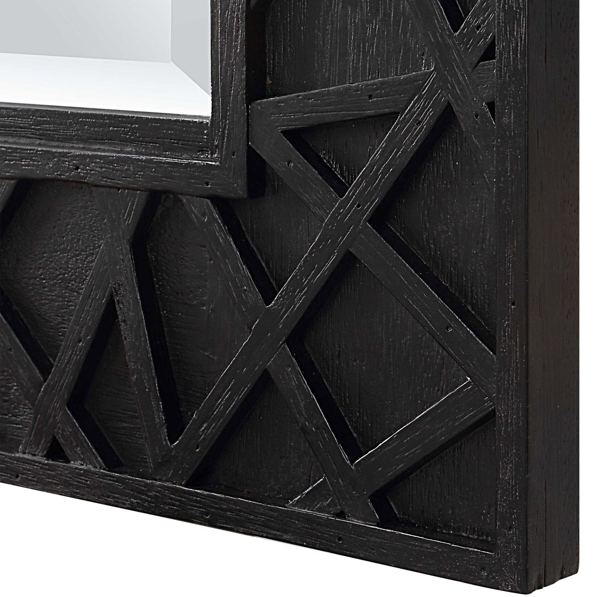 Everest Satin Black Mirror, by Uttermost, 3'9" width x 5'10" height x 1.37" depth View 6
