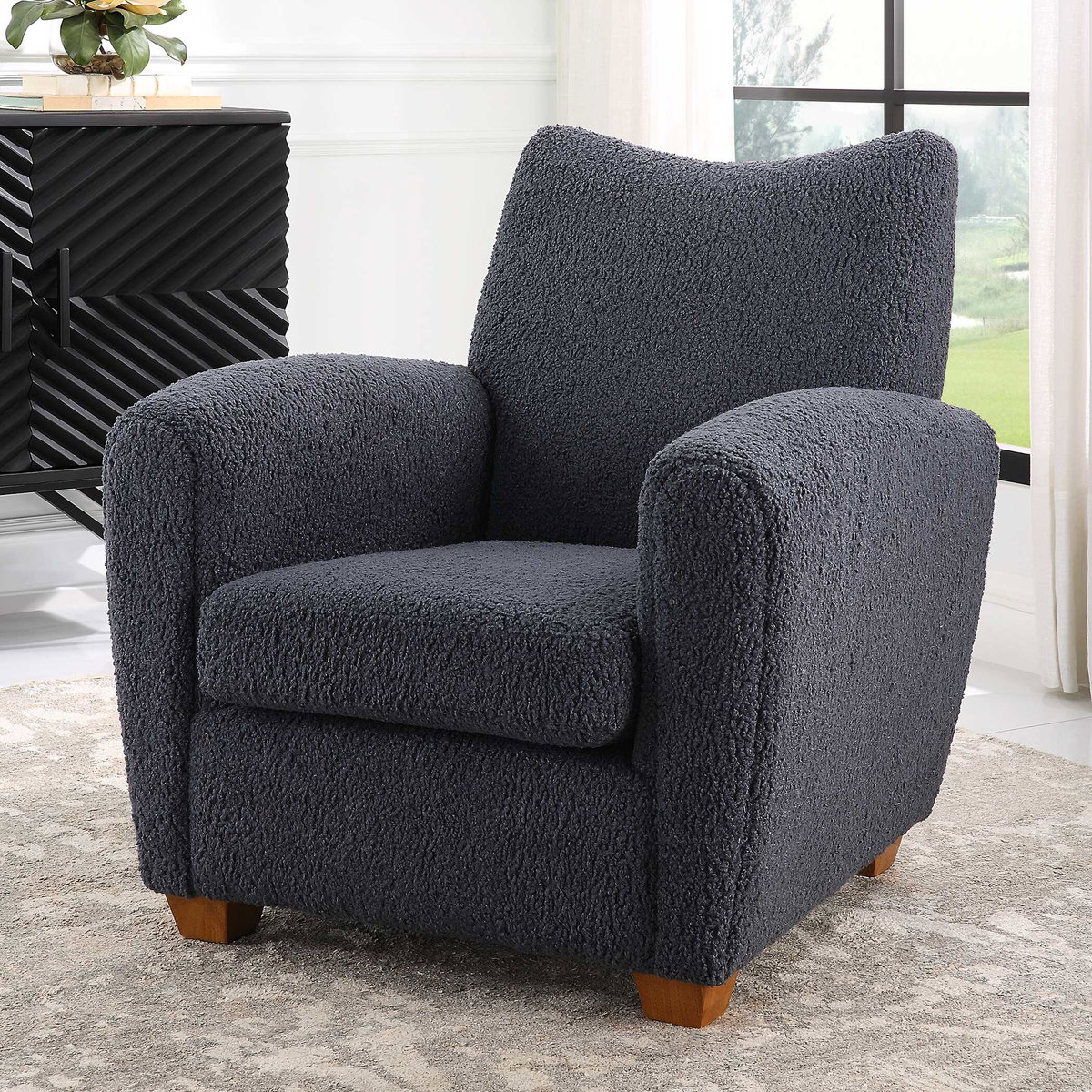 Teddy Slate Accent Chair, by Uttermost, 32" width x 35.5" height x 34.5" depth View 4