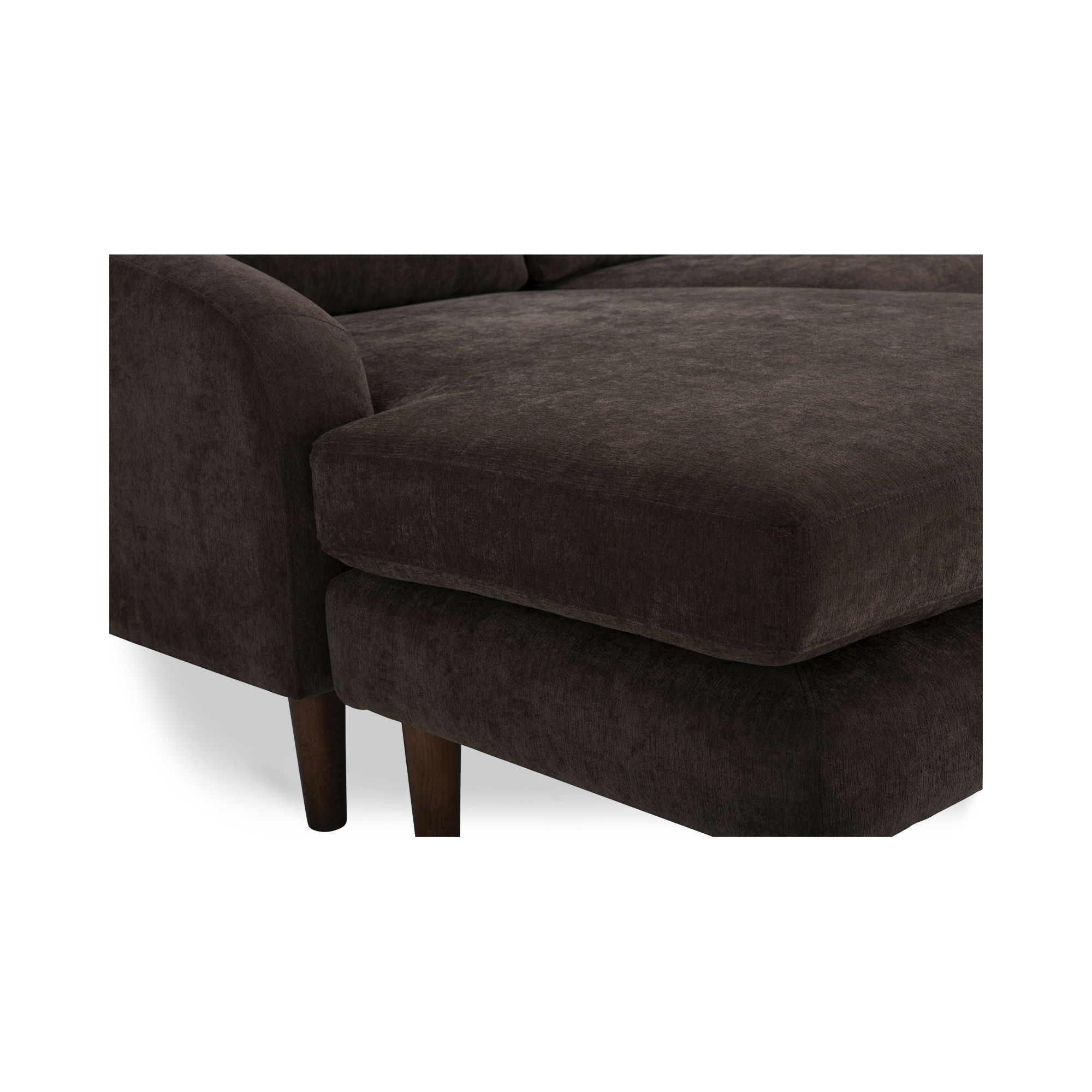 Quinn Sectional Dark Brown large image 