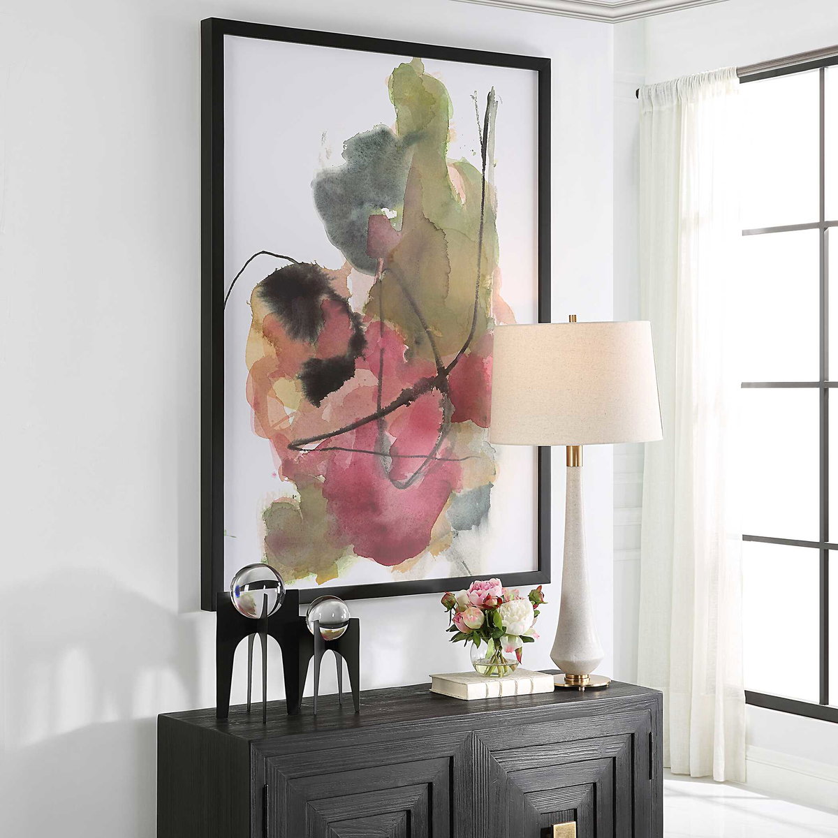 Euphoria Abstract Art Print, by Uttermost, 38.25" width x 52.25" height x 2" depth View 4