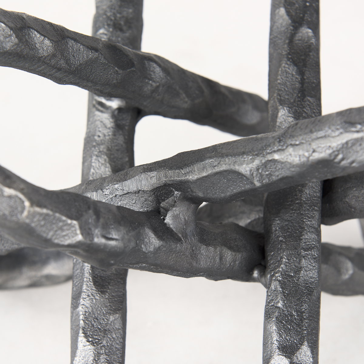 Wilhelm II (Large) 10L x 10W Silver Metal Link Decor Object, Decorative Object by Mercana, 10.14" length x 10.14" width x 10.14" height View 8