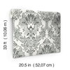 Bold Brocade Black Wallpaper, by York Wall, 33' length x 1'8.5" width x 0.02" depth thumbnail 2