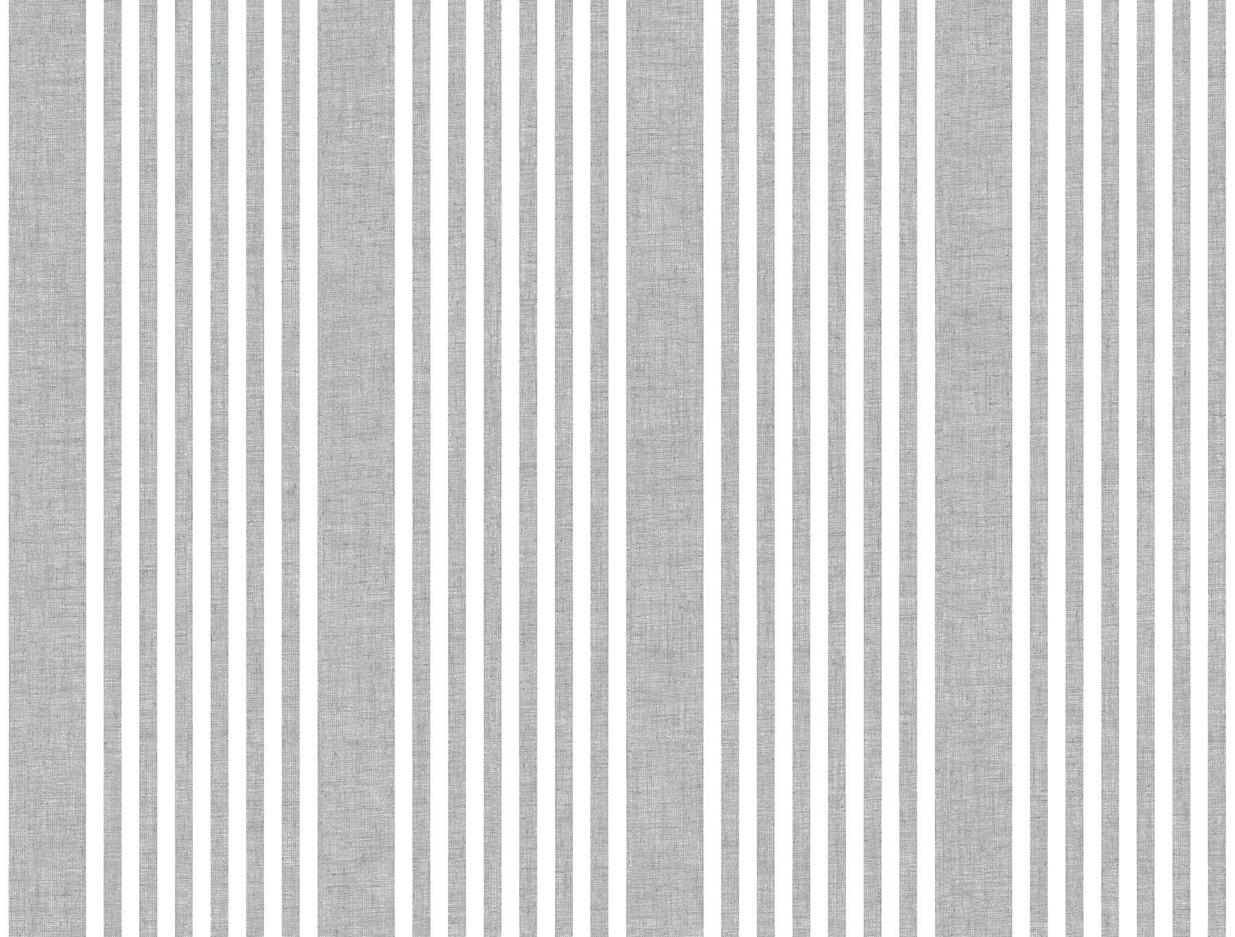 French Charcoal Linen Stripe Wallpaper large image 