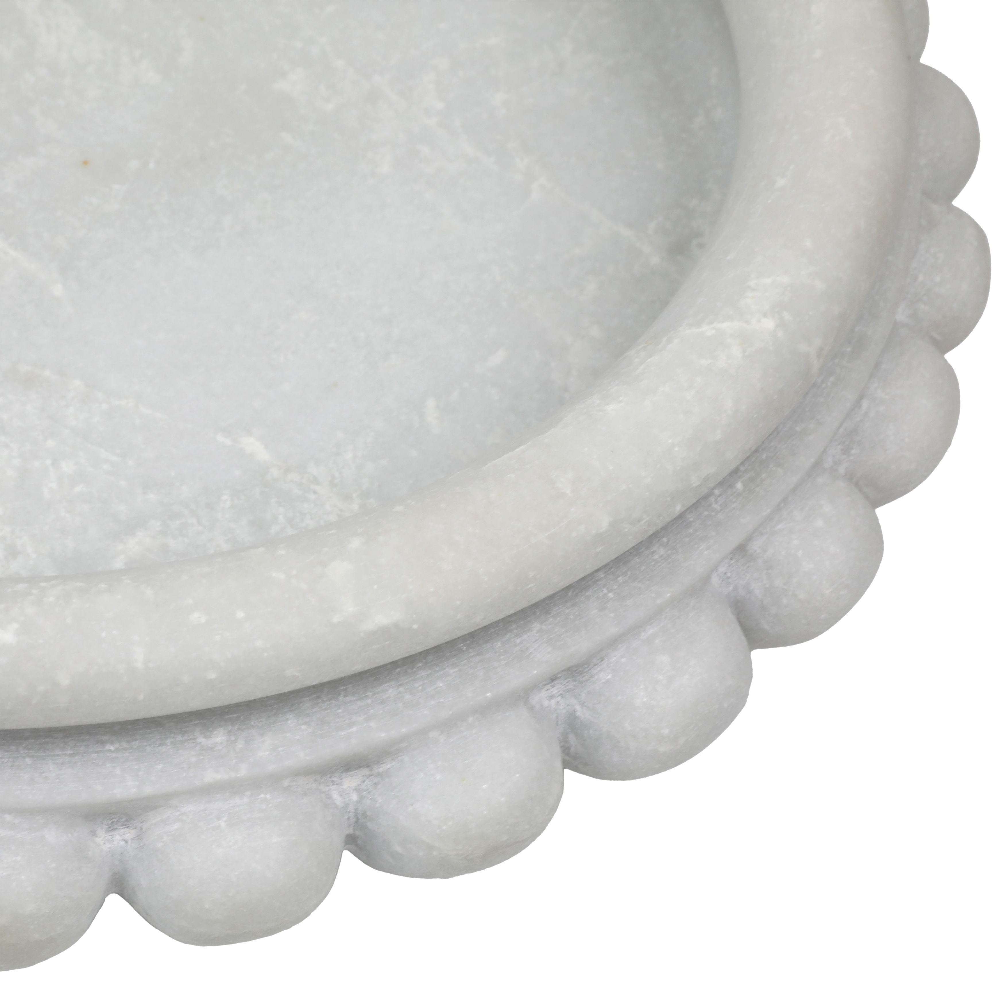 Adelie Bowl White, Decor by Dovetail, 17.5" width x 3" height x 17.5" depth View 2