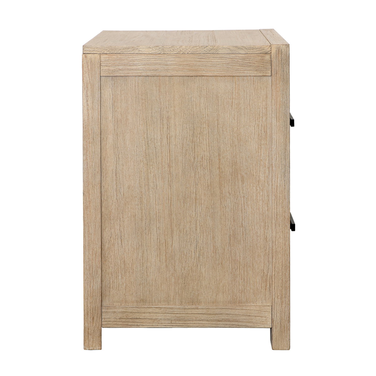 Roux Double Drawer Nightstand Light Warm Wash, by Dovetail, 27.25" width x 27.5" height x 18" depth View 3