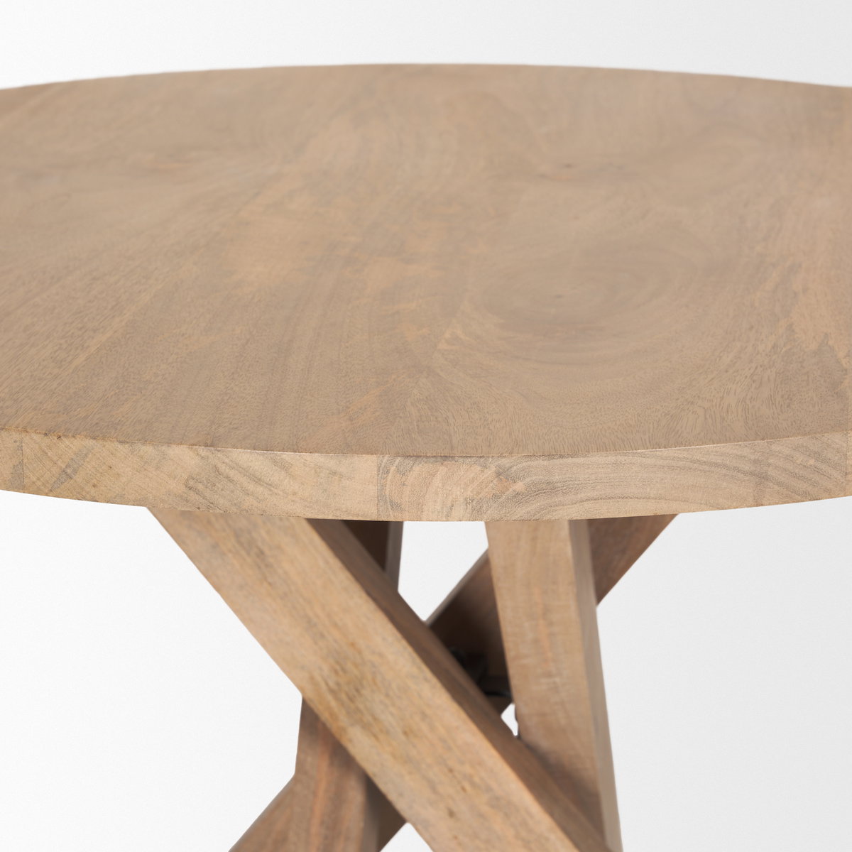 Solana Light Brown Wood Foyer Table, Side & End Table by Mercana, 32" length x 32" width x 30" height View 7