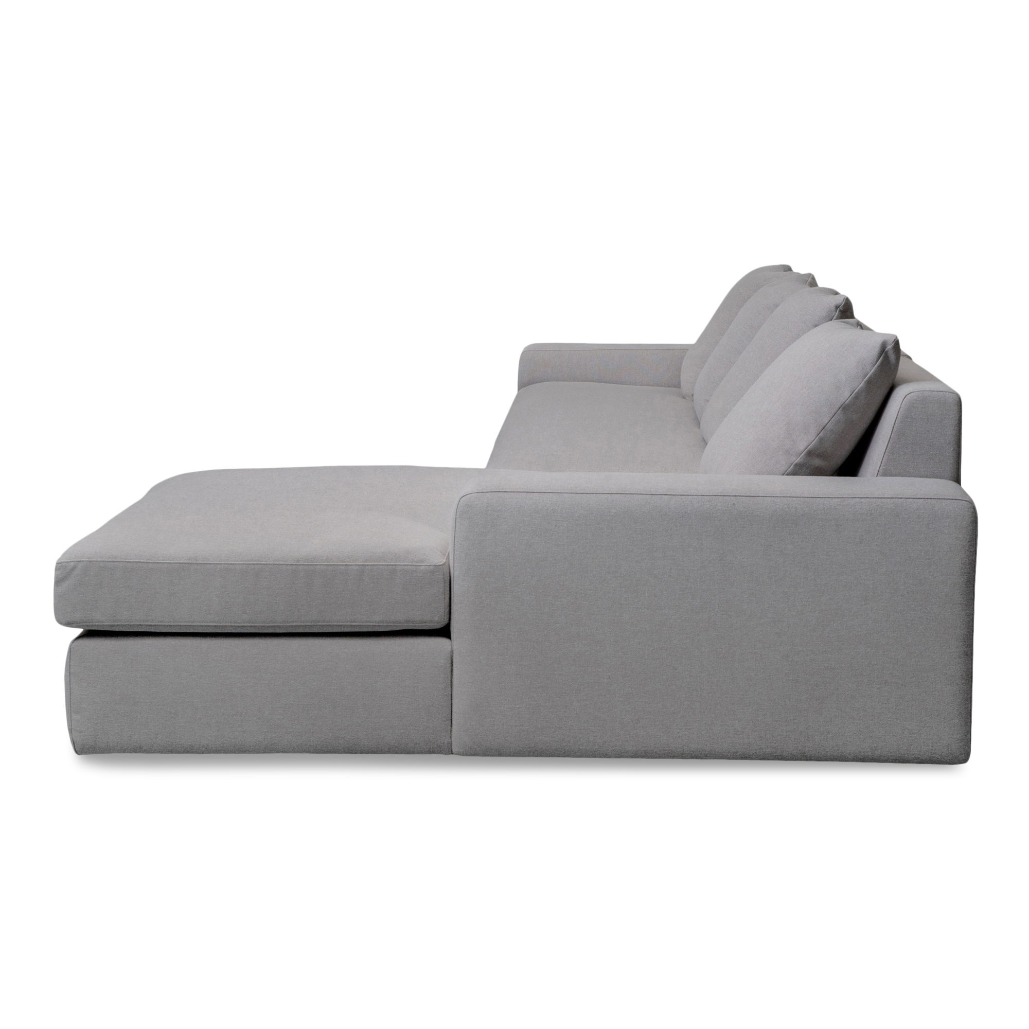 Thomas Right Sectional Grey, Sectional Sofa by Moe's Home, 125" width x 36" height x 41" depth View 4