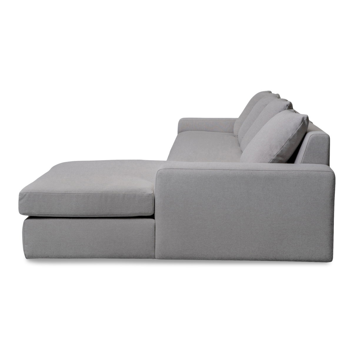 Thomas Right Sectional Grey, Sectional Sofa by Moe's Home, 125" width x 36" height x 41" depth View 4