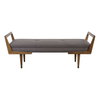 Waylon Mid-Century Modern Bench, Benche by Uttermost, 59.25" width x 23" height x 20" depth thumbnail 1