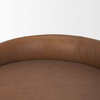 Hollyfield Backless 24.75in Seat Counter Stool | Cognac Brown Leather, Counter & Bar Stool by Mercana, 20.5" length x 19.5" width x 28.7" height thumbnail 7