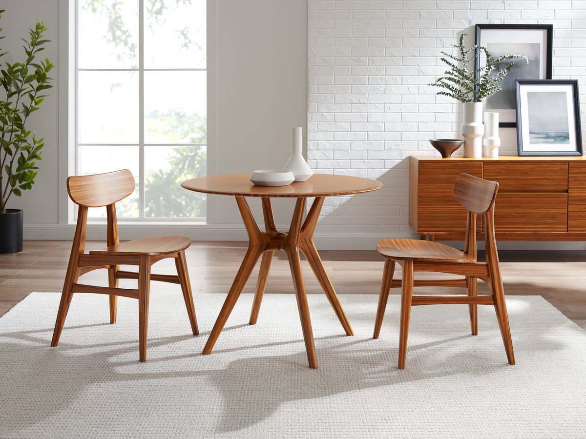Sitka 36' Round Dining Table, Amber, by Greenington, 36" length x 36" width x 29.5" height View 9