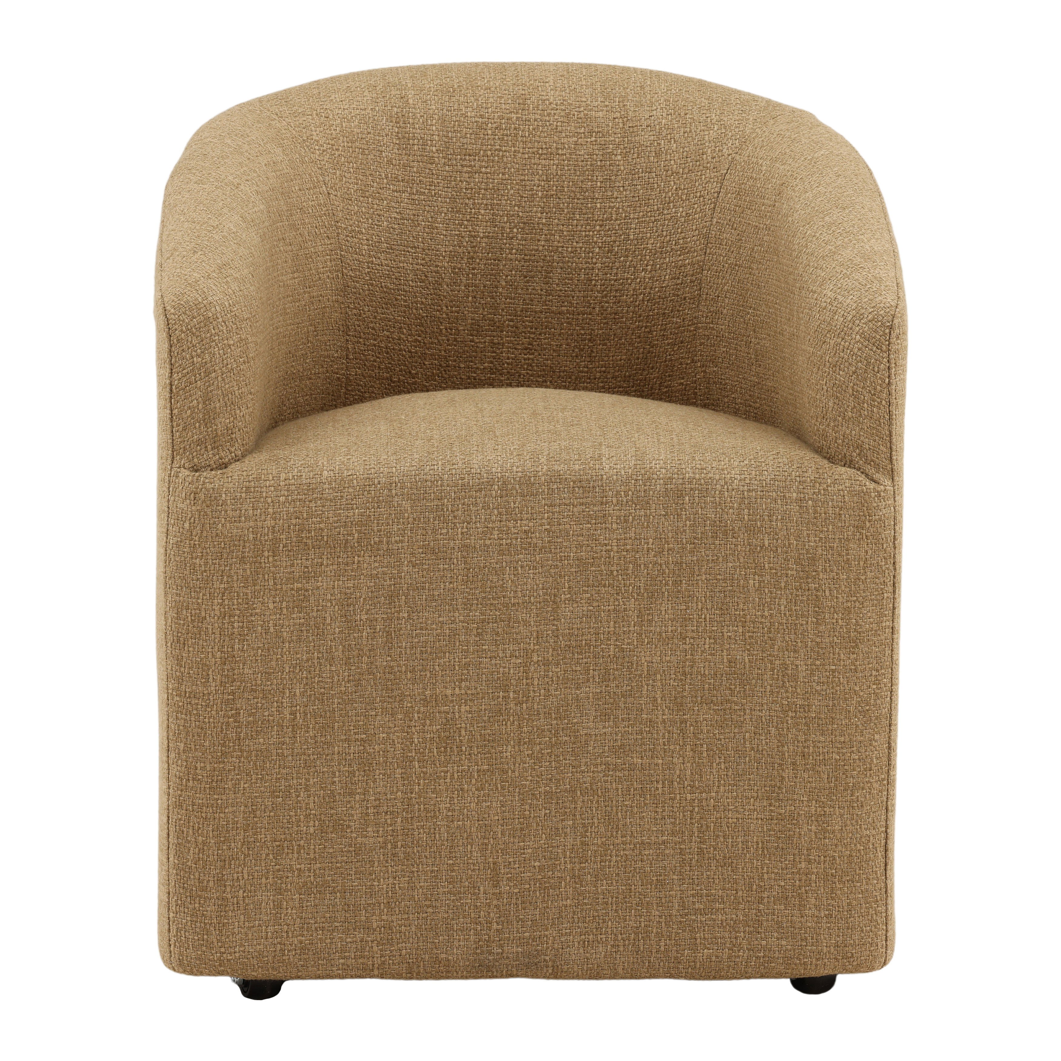 Breana Dining Chair Camel, by Dovetail, 25.5" width x 30.5" height x 26.25" depth View 2