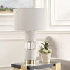Maliyah Linen Table Lamp, by Uttermost, 18" width x 29" height x 18" depth thumbnail 3