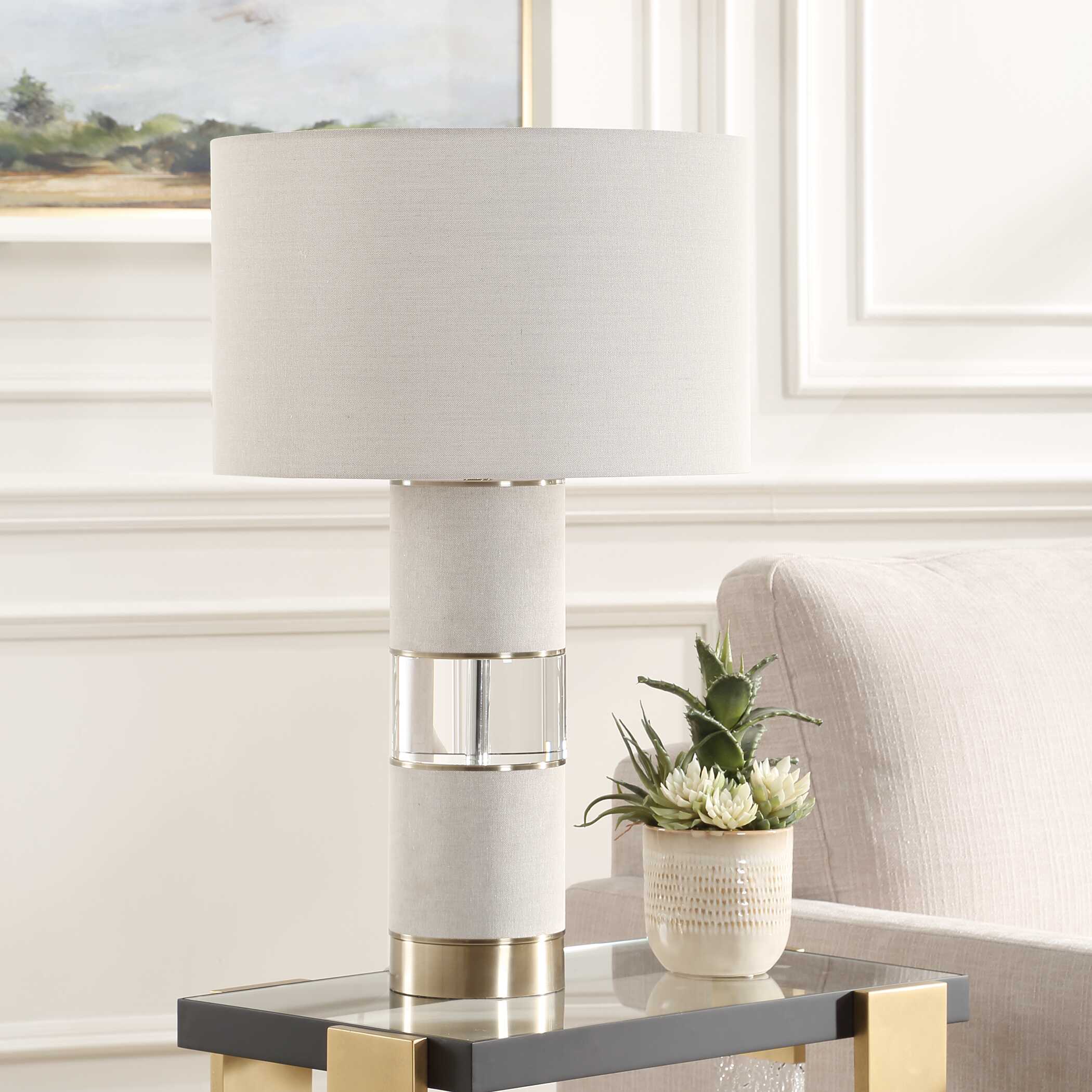 Maliyah Linen Table Lamp large image 