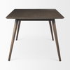 Nicholas 72'L x 39'W Dining Table | Modern | Brown Wood & Metal/Wood | Seats 6, by Mercana, 72" length x 39" width x 30" height thumbnail 5
