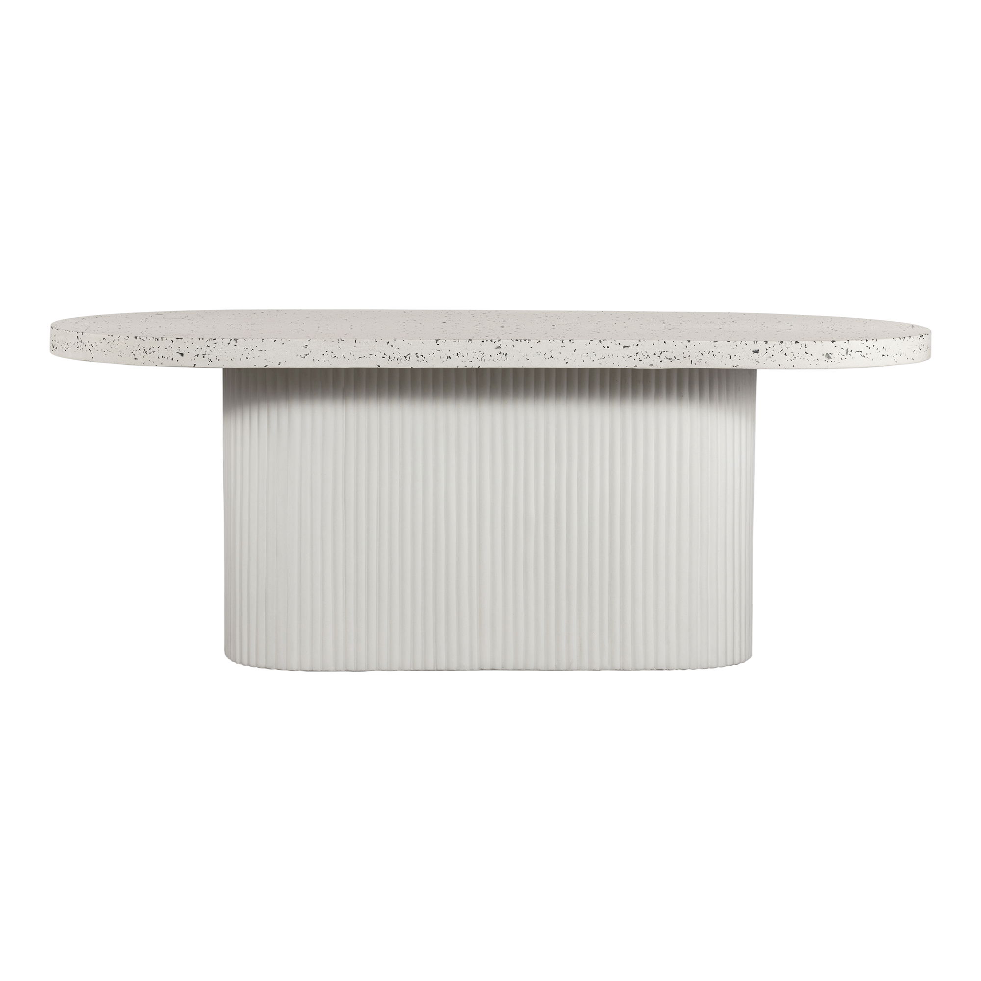 Lyon Outdoor Dining Table Light Grey, Outdoor Table by Moe's Home, 6'6.7" width x 2'5.9" height x 2'11.4" depth View 1
